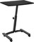 Airlift Height Adjustable Mobile Rolling Laptop Cart Computer Workstation Desk Table for Home, Office, Classroom, Hospital, w/Wheels, Flat (24") (NEW MODEL), Black
